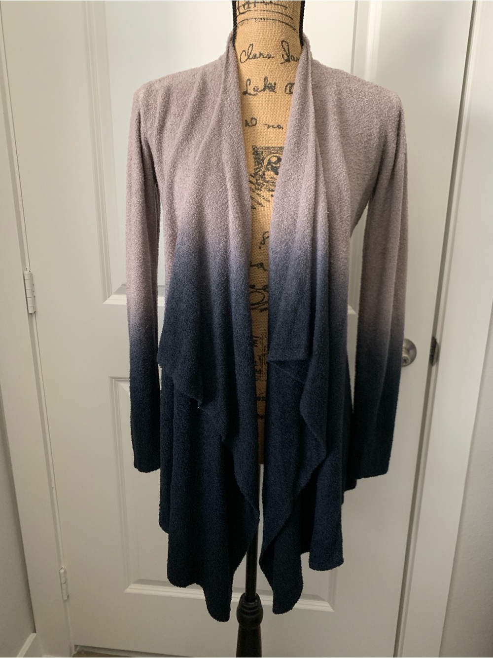 Barefoot Dreams Calypso Knit Ombré Wrap Open Front Sweater Size S/M